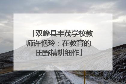 双峰县丰茂学校教师许艳玲：在教育的田野精耕细作