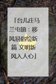 台儿庄马兰屯镇：移风易俗绘新篇 文明新风入人心