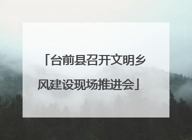 台前县召开文明乡风建设现场推进会