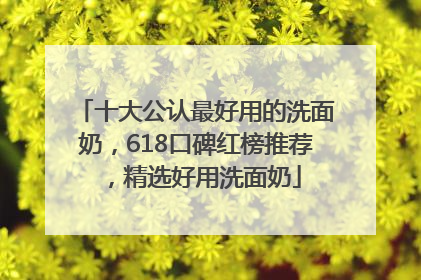 十大公认最好用的洗面奶，618口碑红榜推荐，精选好用洗面奶