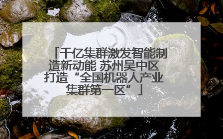 千亿集群激发智能制造新动能 苏州吴中区打造“全国机器人产业集群第一区”