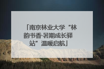 南京林业大学“林韵书香·暑期成长驿站”温暖启航