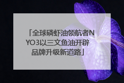 全球磷虾油领航者NYO3以三文鱼油开辟品牌升级新道路