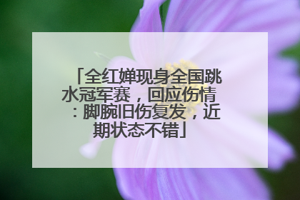 全红婵现身全国跳水冠军赛，回应伤情：脚腕旧伤复发，近期状态不错