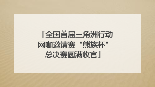 全国首届三角洲行动网咖邀请赛“熊族杯”总决赛圆满收官