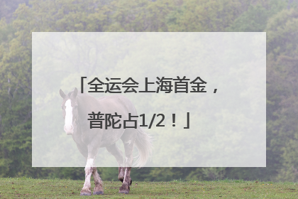 全运会上海首金，普陀占1/2！