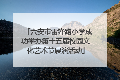 六安市雷锋路小学成功举办第十五届校园文化艺术节展演活动