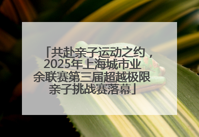 共赴亲子运动之约，2025年上海城市业余联赛第三届超越极限亲子挑战赛落幕