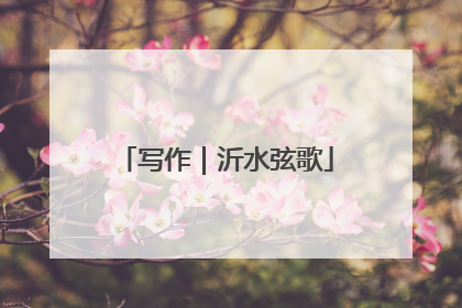 写作｜沂水弦歌