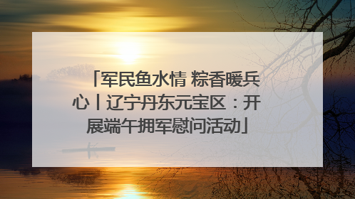 军民鱼水情 粽香暖兵心丨辽宁丹东元宝区：开展端午拥军慰问活动