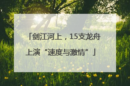 剑江河上，15支龙舟上演“速度与激情”