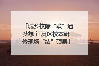 城乡校际“联”通梦想 江夏区校本研修现场“结”硕果
