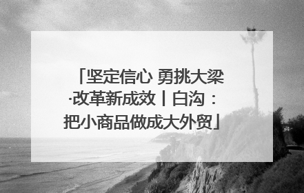 坚定信心 勇挑大梁·改革新成效丨白沟：把小商品做成大外贸