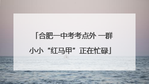合肥一中考考点外 一群小小“红马甲”正在忙碌