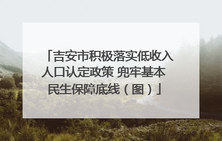 吉安市积极落实低收入人口认定政策 兜牢基本民生保障底线（图）