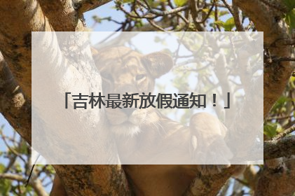 吉林最新放假通知！