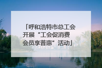 呼和浩特市总工会开展“工会促消费 会员享普惠”活动