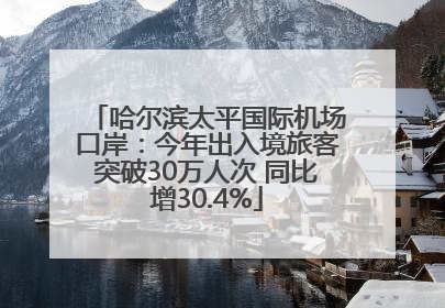 哈尔滨太平国际机场口岸：今年出入境旅客突破30万人次 同比增30.4%