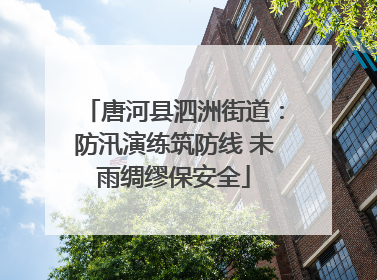 唐河县泗洲街道：防汛演练筑防线 未雨绸缪保安全