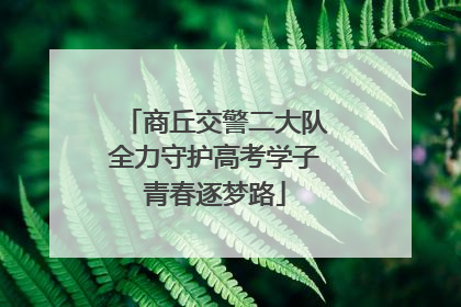 商丘交警二大队全力守护高考学子青春逐梦路