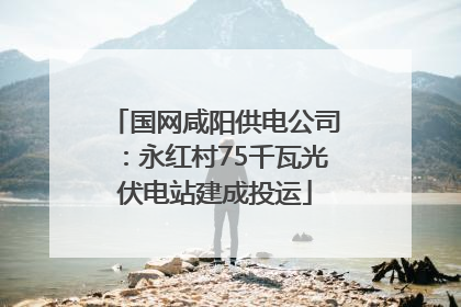 国网咸阳供电公司：永红村75千瓦光伏电站建成投运