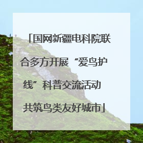 国网新疆电科院联合多方开展“爱鸟护线”科普交流活动 共筑鸟类友好城市