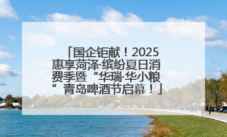 国企钜献！2025惠享菏泽·缤纷夏日消费季暨“华瑞·华小粮”青岛啤酒节启幕！