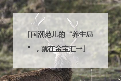 国潮范儿的“养生局”，就在金宝汇→