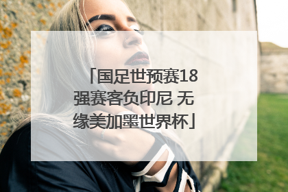 国足世预赛18强赛客负印尼 无缘美加墨世界杯