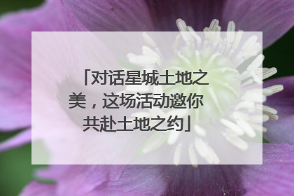 对话星城土地之美，这场活动邀你共赴土地之约