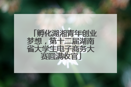 孵化湖湘青年创业梦想，第十二届湖南省大学生电子商务大赛圆满收官