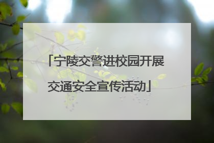 宁陵交警进校园开展交通安全宣传活动