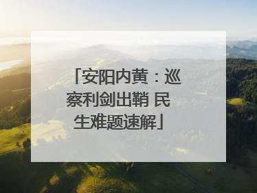 安阳内黄：巡察利剑出鞘 民生难题速解