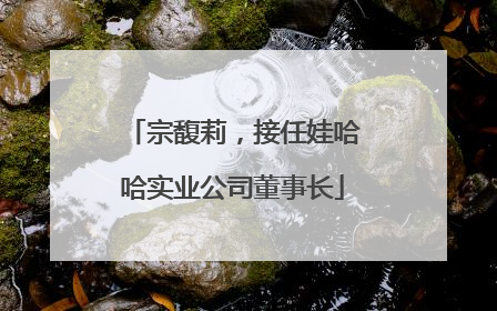 宗馥莉，接任娃哈哈实业公司董事长
