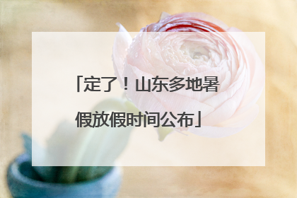 定了！山东多地暑假放假时间公布
