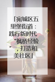 宛城区五里堡街道：践行新时代“枫桥经验”，打造和美社区
