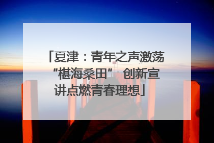 夏津：青年之声激荡“椹海桑田” 创新宣讲点燃青春理想