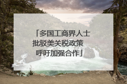 多国工商界人士批驳美关税政策 呼吁加强合作