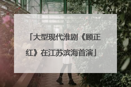 大型现代淮剧《顾正红》在江苏滨海首演