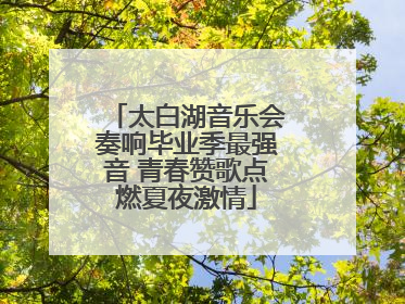 太白湖音乐会奏响毕业季最强音 青春赞歌点燃夏夜激情