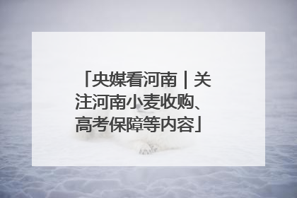 央媒看河南｜关注河南小麦收购、高考保障等内容