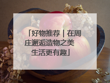 好物推荐｜在周庄邂逅造物之美 生活更有趣