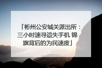 彬州公安城关派出所：三小时速寻遗失手机 锦旗背后的为民速度