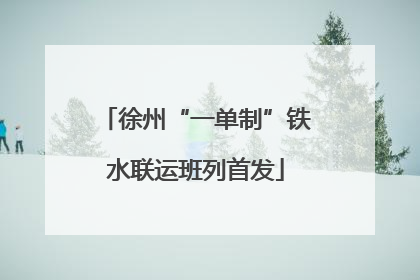 徐州“一单制”铁水联运班列首发