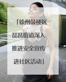 徐州鼓楼区琵琶街道深入推进安全宣传进社区活动