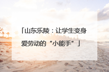 山东乐陵：让学生变身爱劳动的“小能手”