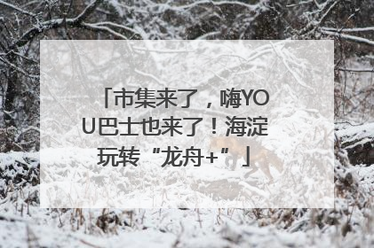 市集来了，嗨YOU巴士也来了！海淀玩转“龙舟+”