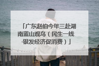 广东赵伯今年三赴湖南蓝山观鸟（民生一线·银发经济促消费）