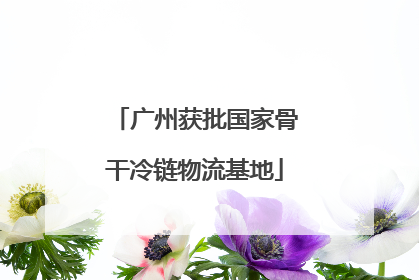 广州获批国家骨干冷链物流基地