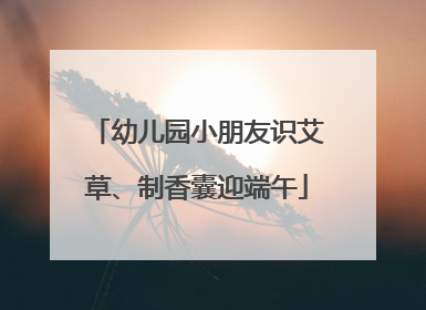 幼儿园小朋友识艾草、制香囊迎端午